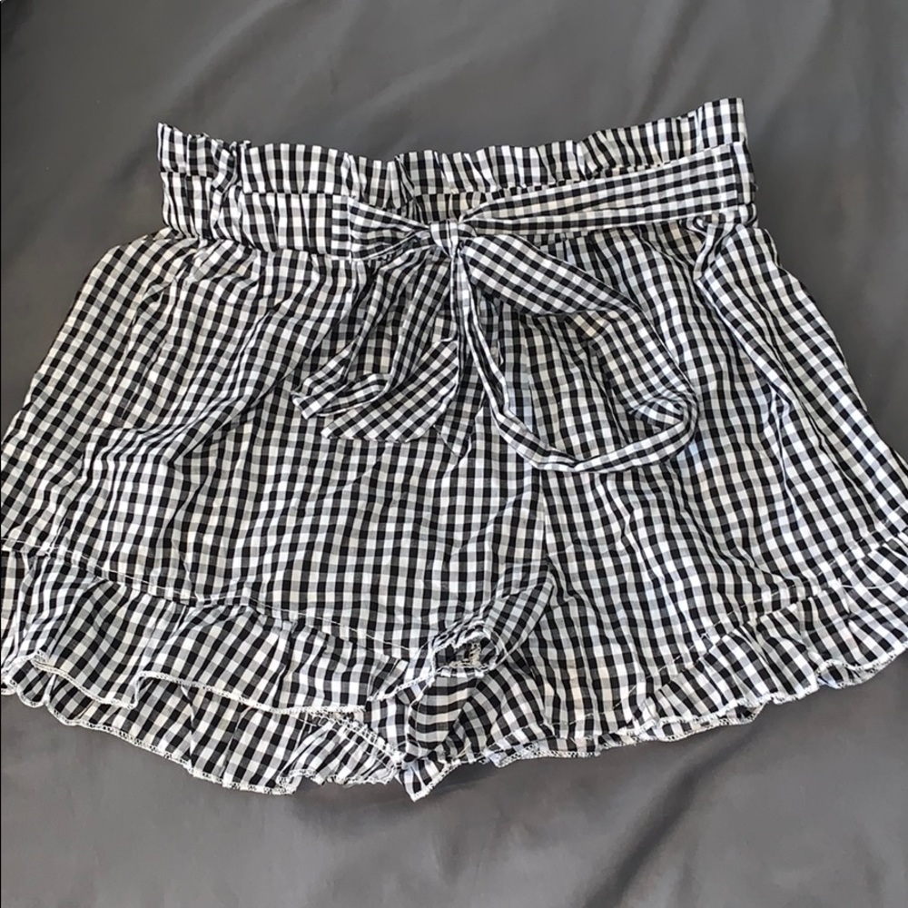 Gingham Tie Shorts